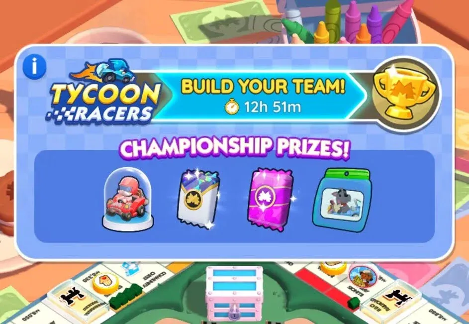 Monopoly Go Tycoon Racers Championship Prizes